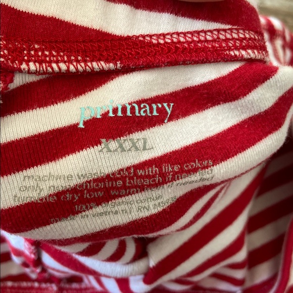 Primary organic cotton red + white striped pajama bottoms size unisex adult XXXL - Picture 3 of 3